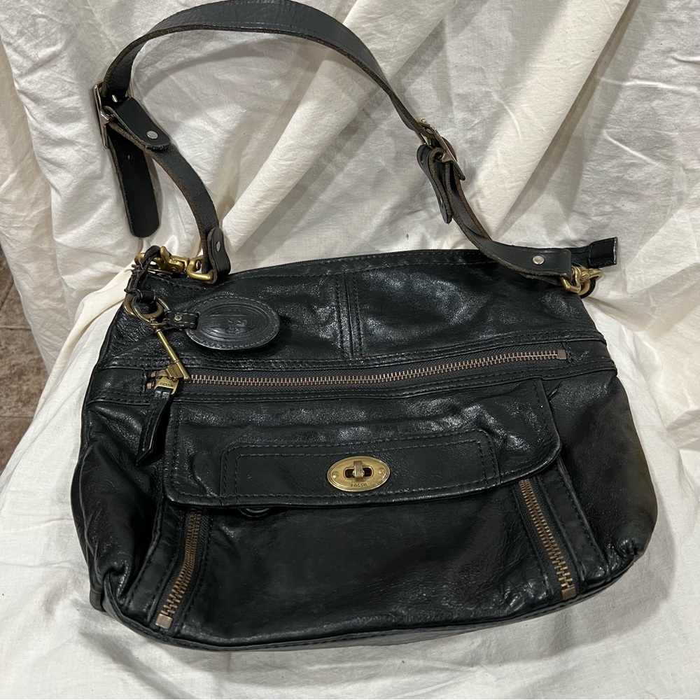 Fossil Black Leather Purse